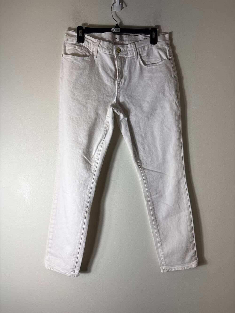 Frame White Blanc Le Garcon Denim Sz 29